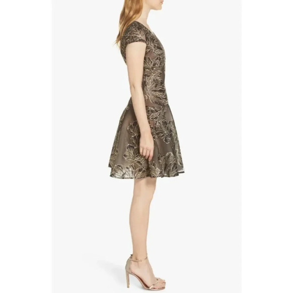 NWT Bronx & Banco Gold Floral Lace Mini Dress $650 - Picture 4 of 14